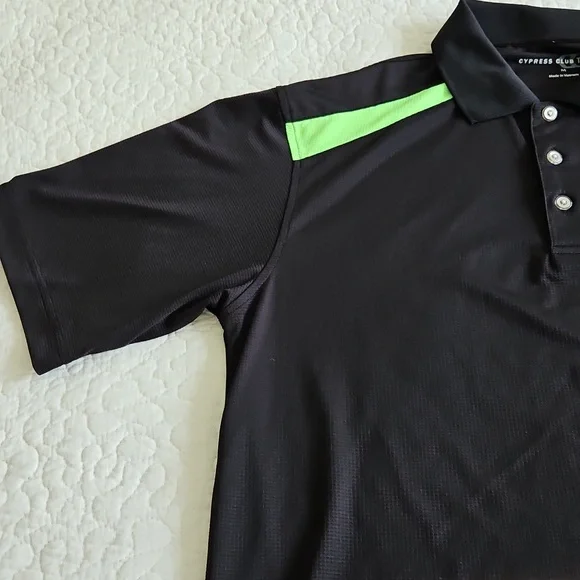 Cypress Club Tech Men's Black Polo Shirt  Medium - Picture 5 of 10